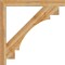 Ekena Millwork Merced Block Rough Sawn Bracket, Western Red Cedar, 4"W x 44"D x 44"H BKT04X44X44MRC05RWR - alternate 2